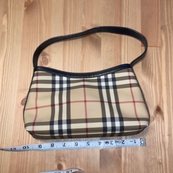 Burberry Mini Bag Clutch Small Purse Plaid Red Brown Black  Tan - Picture 1 of 16